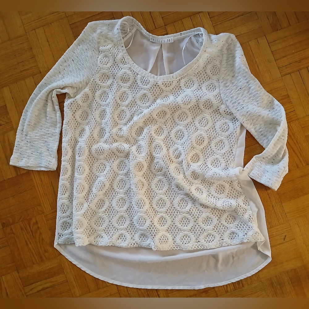 Potter's Pot Crochet Lace Top